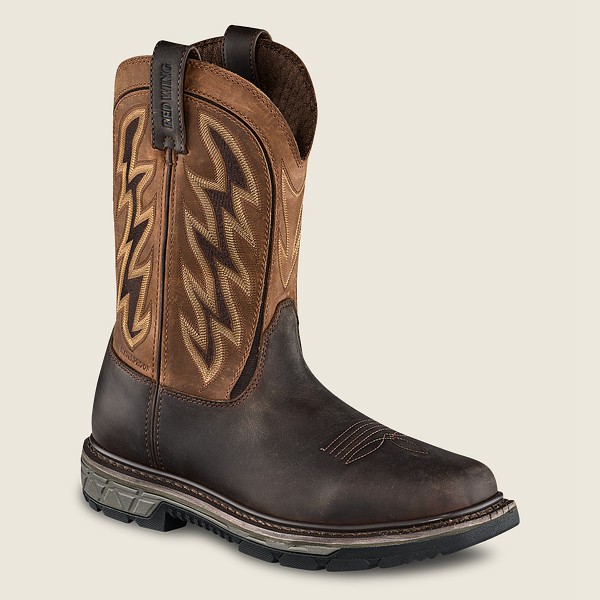 Red Wing Mens Work Boots - Rio Flex - 11-inch Waterproof Soft Toe Pull-on - Brown - VAQ214390